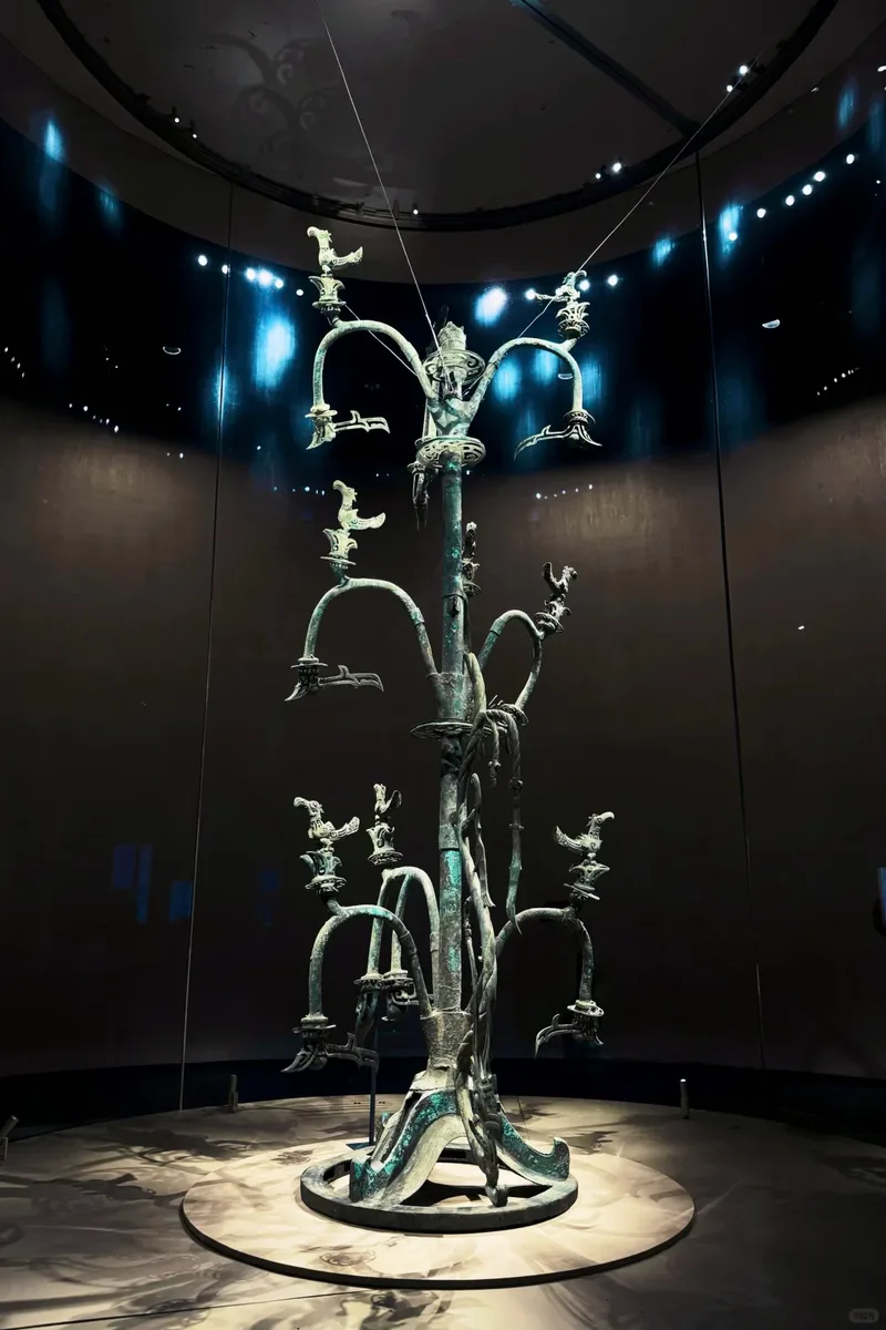The 3.96-metre bronze sacred tree, the centrepiece of the Sanxingdui bronze collection